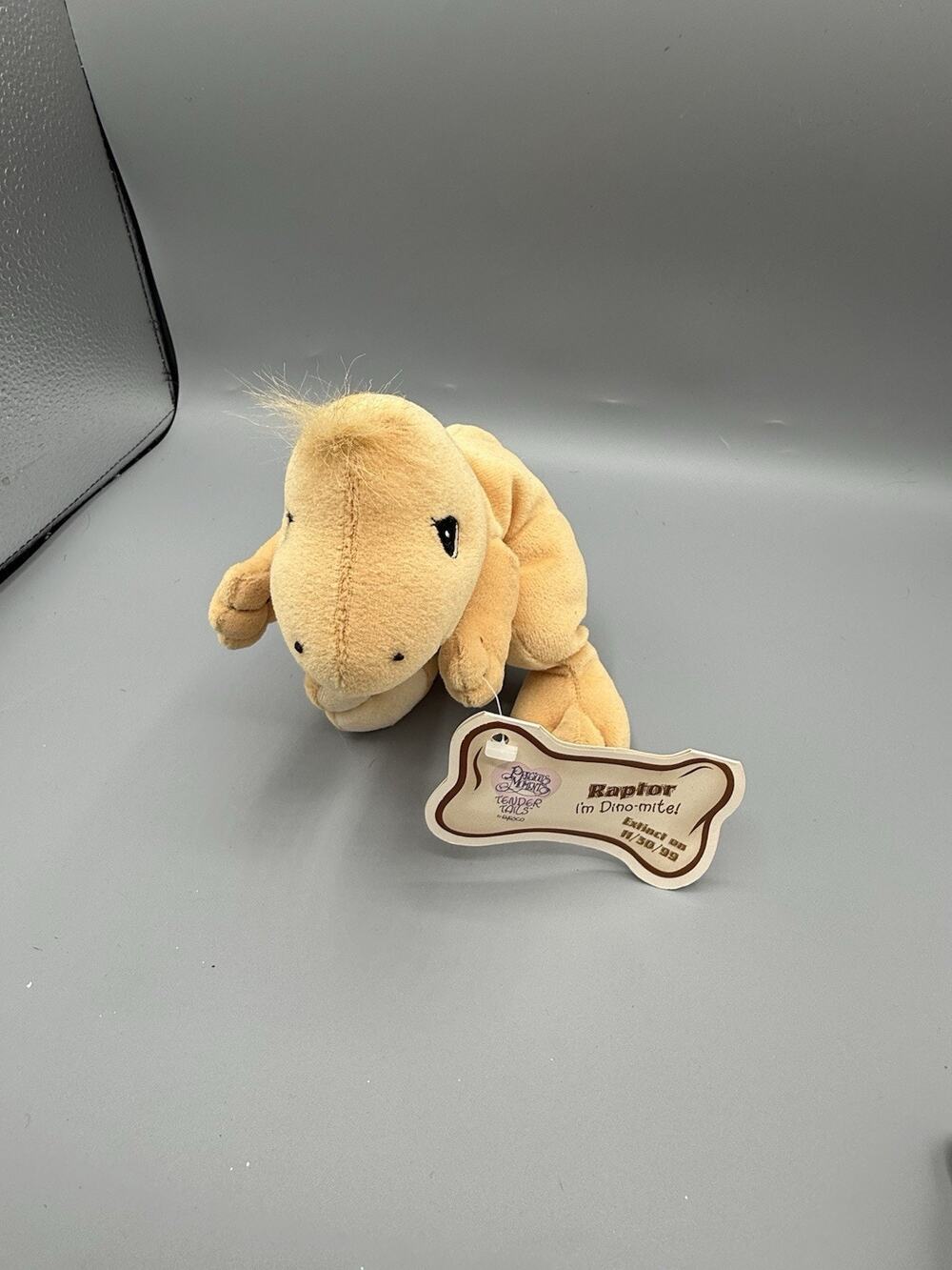 Precious Moments Tender Tails Raptor Dinosaur Plush Enesco 1999 Vintage 7”